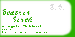 beatrix virth business card